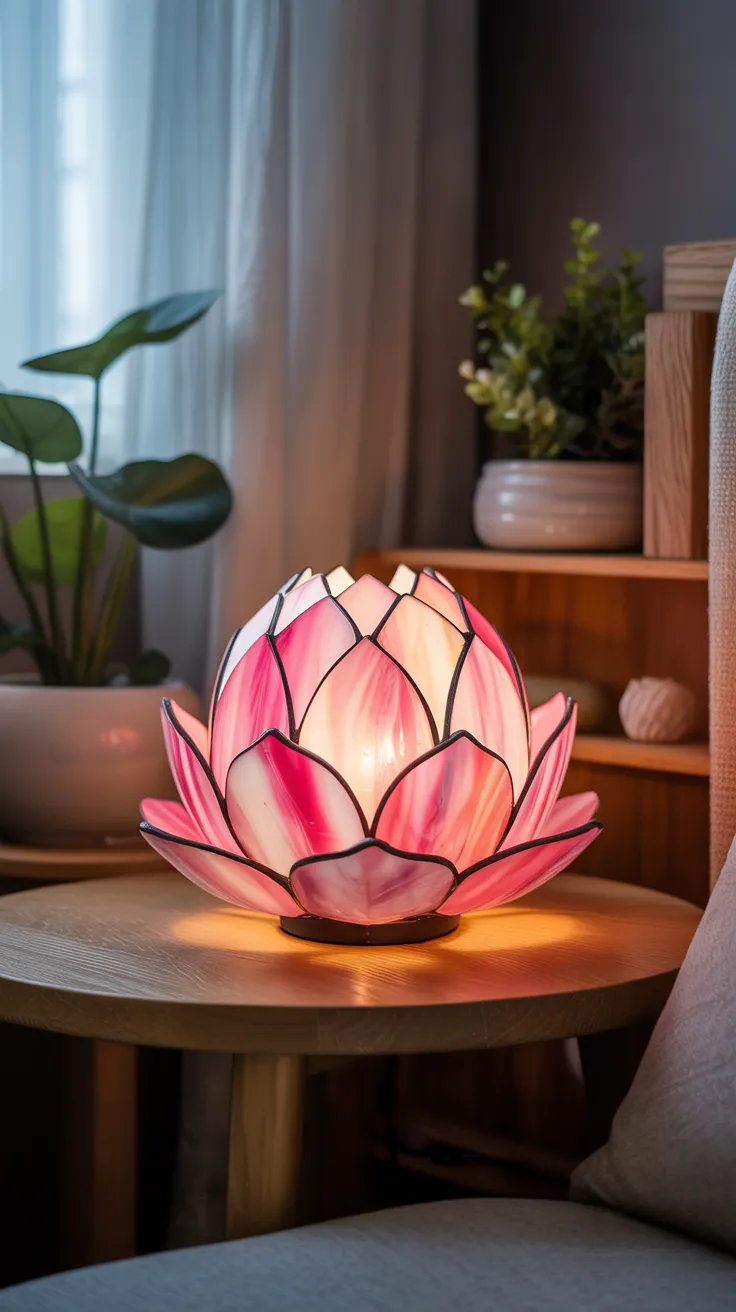 Pink Flower Lamp: Enchanting Decor for Magical Ambiance