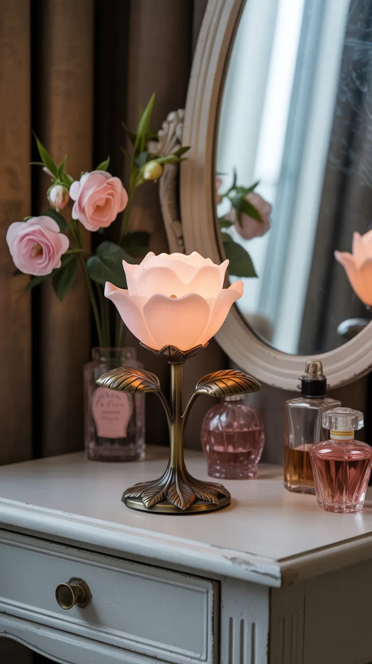 Pink Flower Lamp: Enchanting Decor for Magical Ambiance
