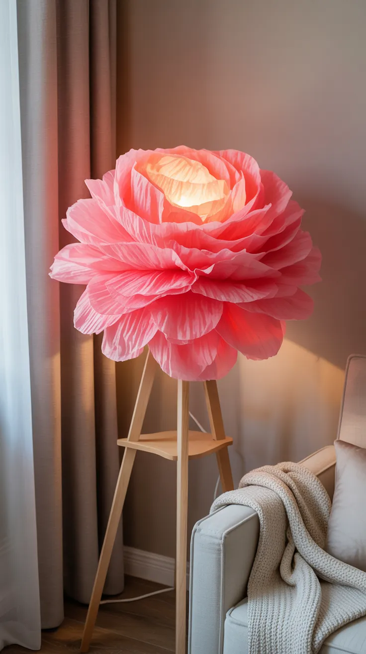 Pink Flower Lamp: Enchanting Decor for Magical Ambiance