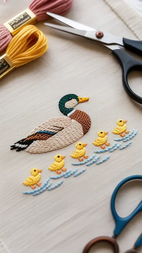 Duck Pond Embroidery Ideas: 12 Enchanting Designs