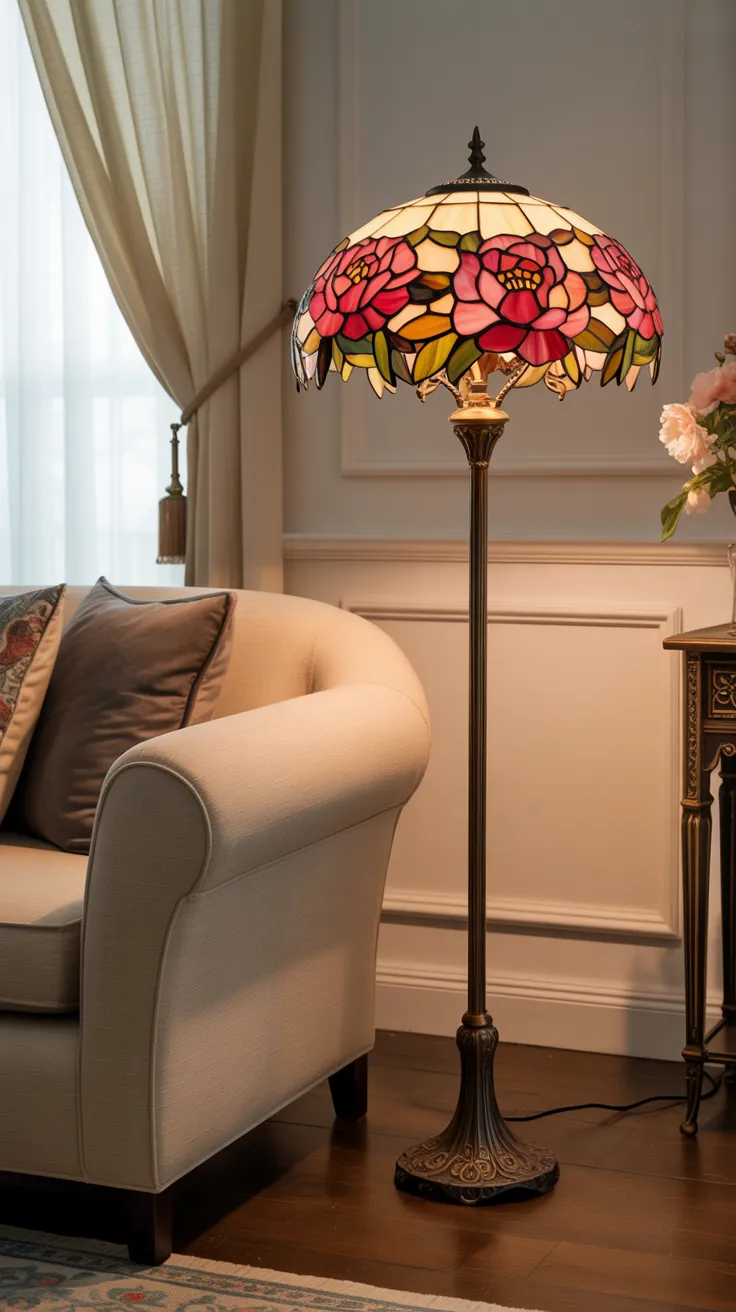 Tiffany Flower Lamp: Breathtaking Stained Glass Artistry