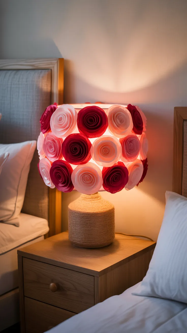 Crepe Paper Flower Lamp: Enchanting DIY Home Decor Ideas