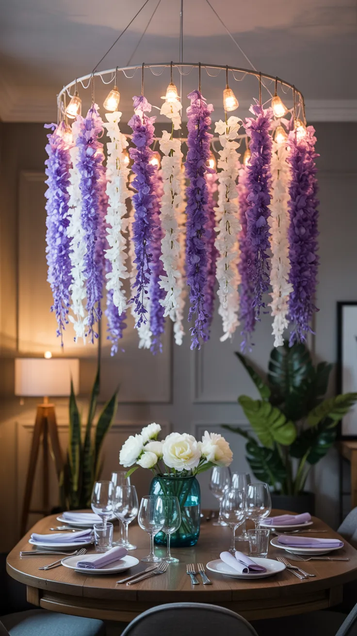 Crepe Paper Flower Lamp: Enchanting DIY Home Decor Ideas