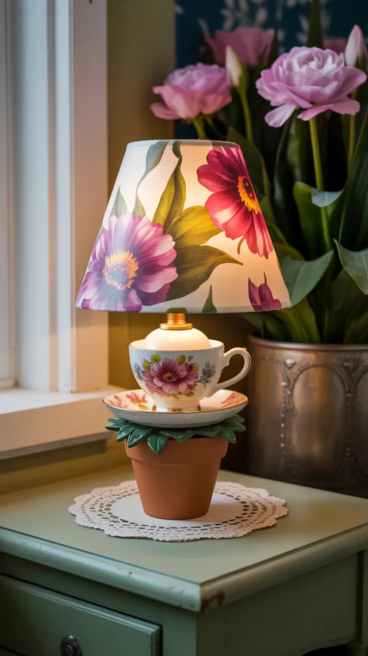 Tradition Flower Pot Lamp: Charming Decor For Your Home