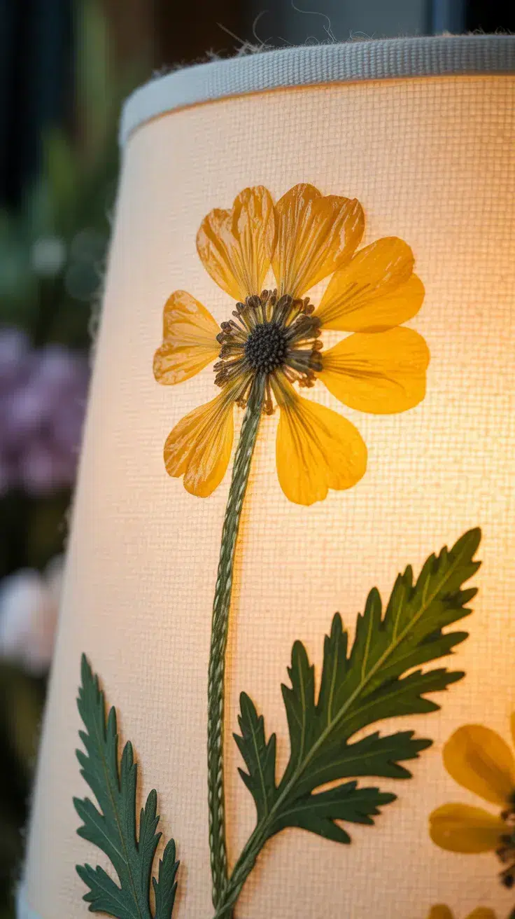 Pressed Flower Lamp: Enchanting DIY Home Decor Ideas