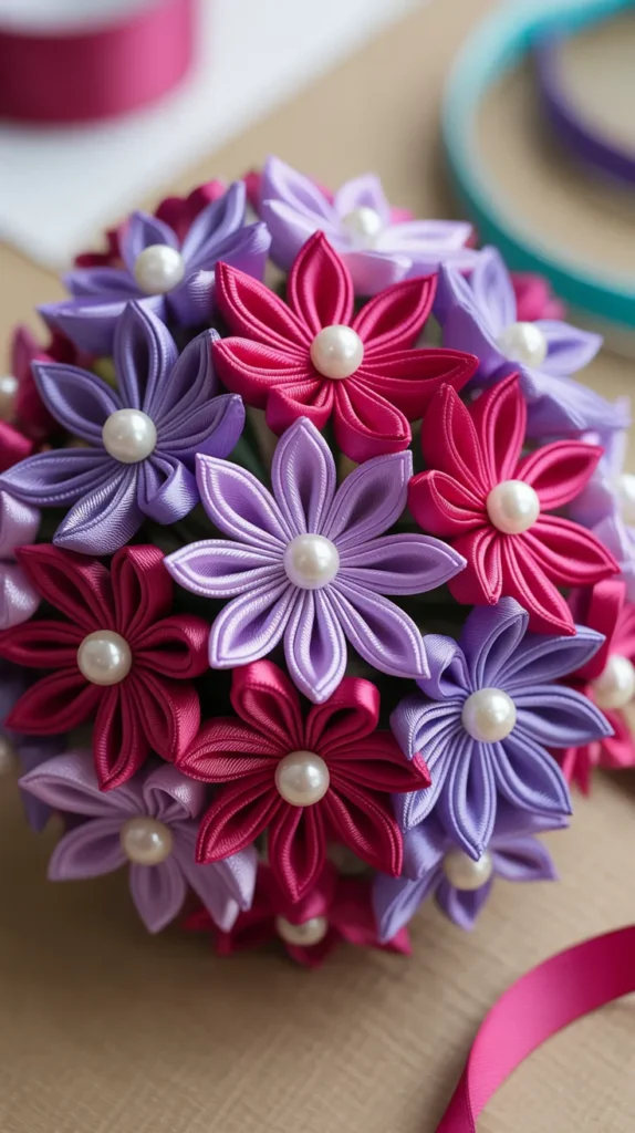 Ribbon Flower Bouquet: 12 Stunning DIY Ideas