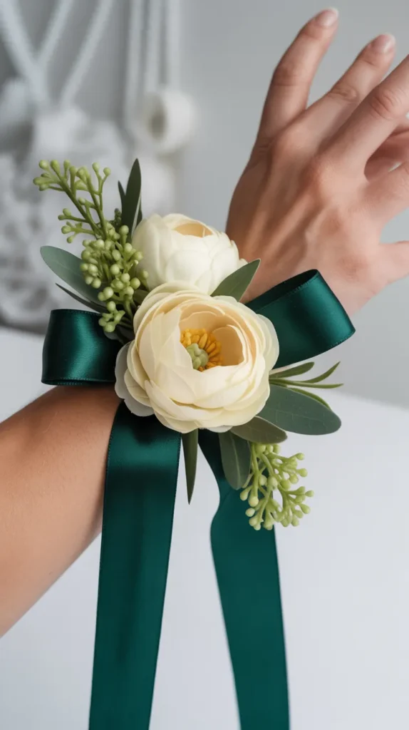 DIY Wrist Corsage-With-Fake