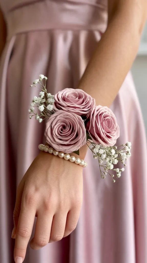 DIY Wrist Corsage-With-Fake