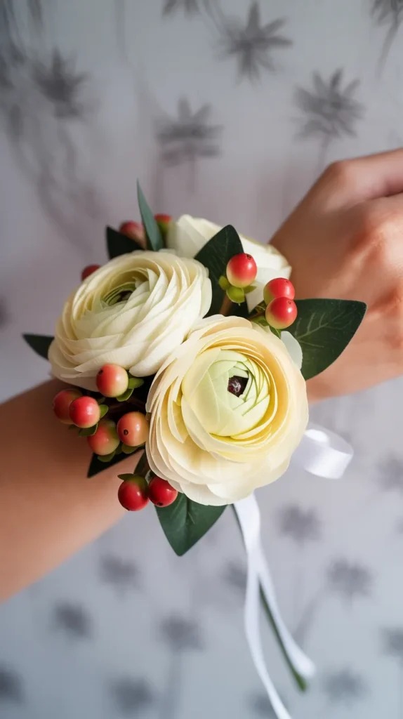 DIY Wrist Corsage-With-Fake
