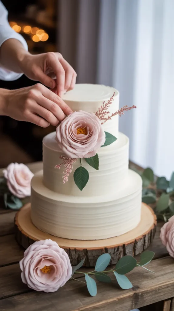 Fake-Flowers-on-Cake