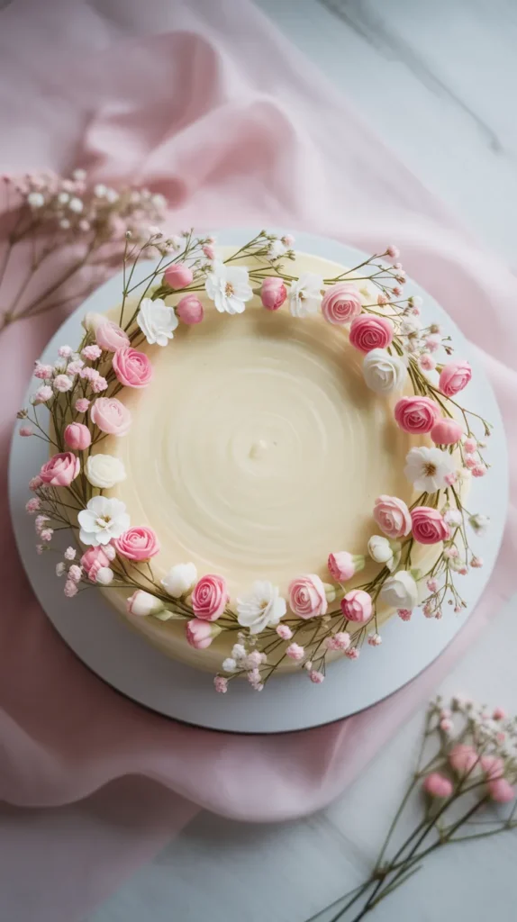 Fake-Flowers-on-Cake