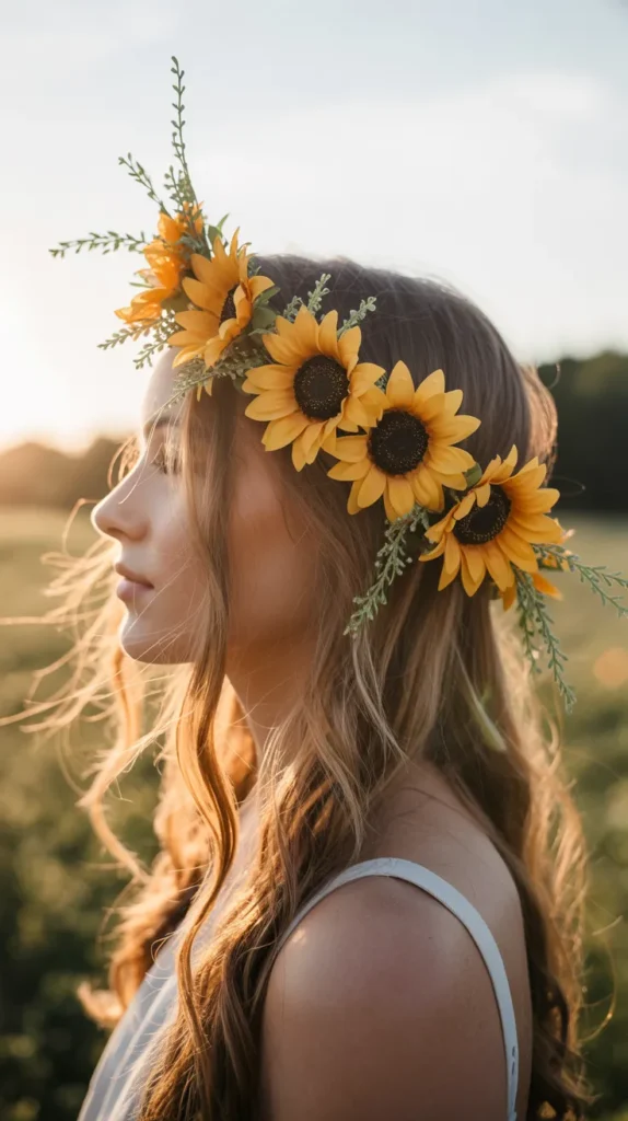 DIY Flower Crown Fake-Flowers