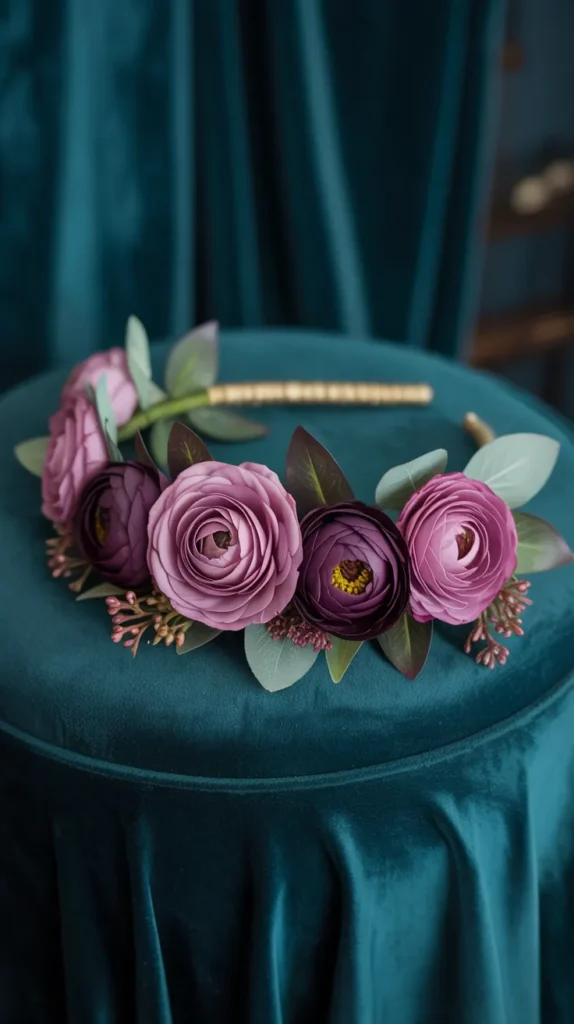 DIY Flower Crown Fake-Flowers