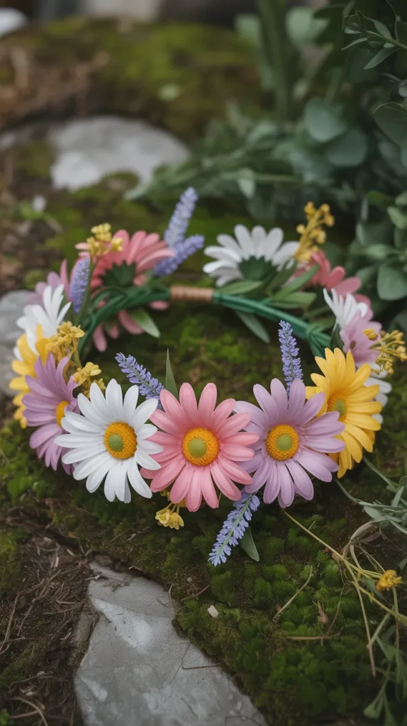 DIY Flower Crown Fake-Flowers