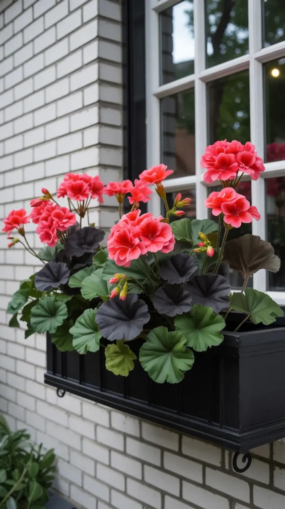 Fake Flowers-In-Window-Boxes