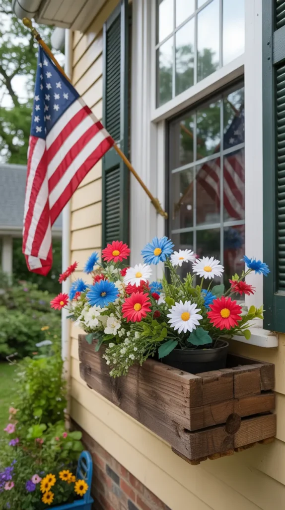 Fake Flowers-In-Window-Boxes