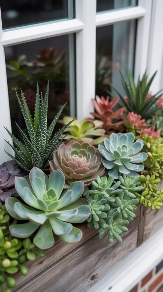 Fake Flowers-In-Window-Boxes