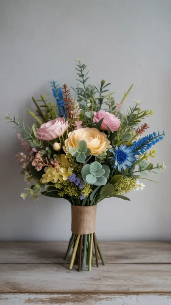 DIY Prom Bouquet-Fake-Flowers