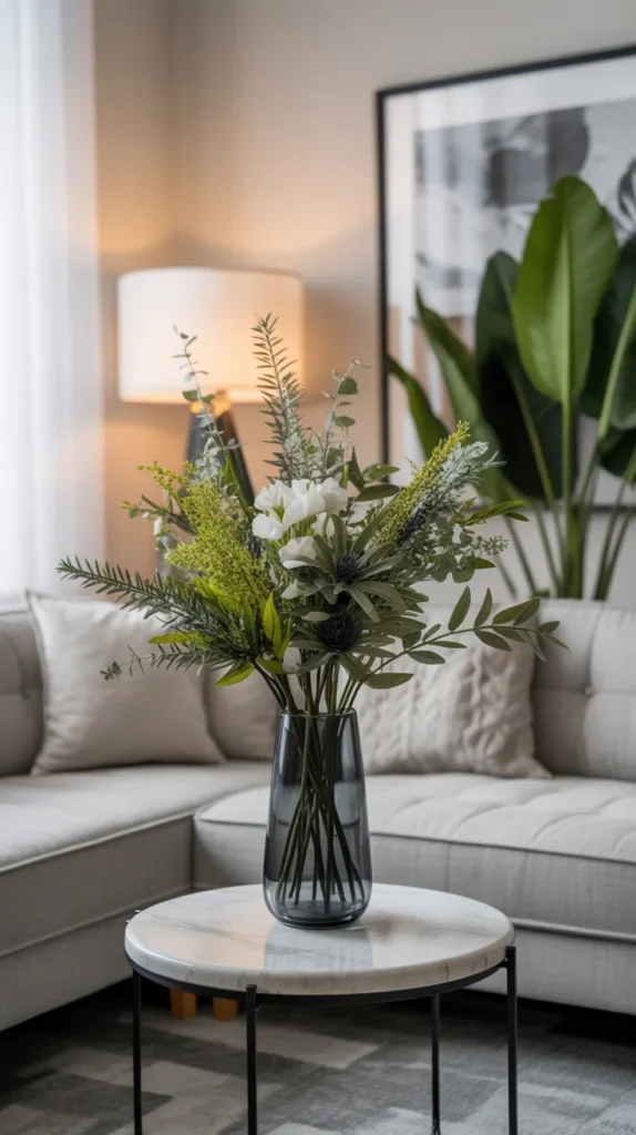 Fake Flowers Decor-Living-Rooms